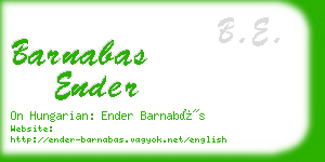 barnabas ender business card